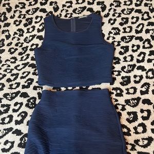 Soprano matching crop top and skirt set